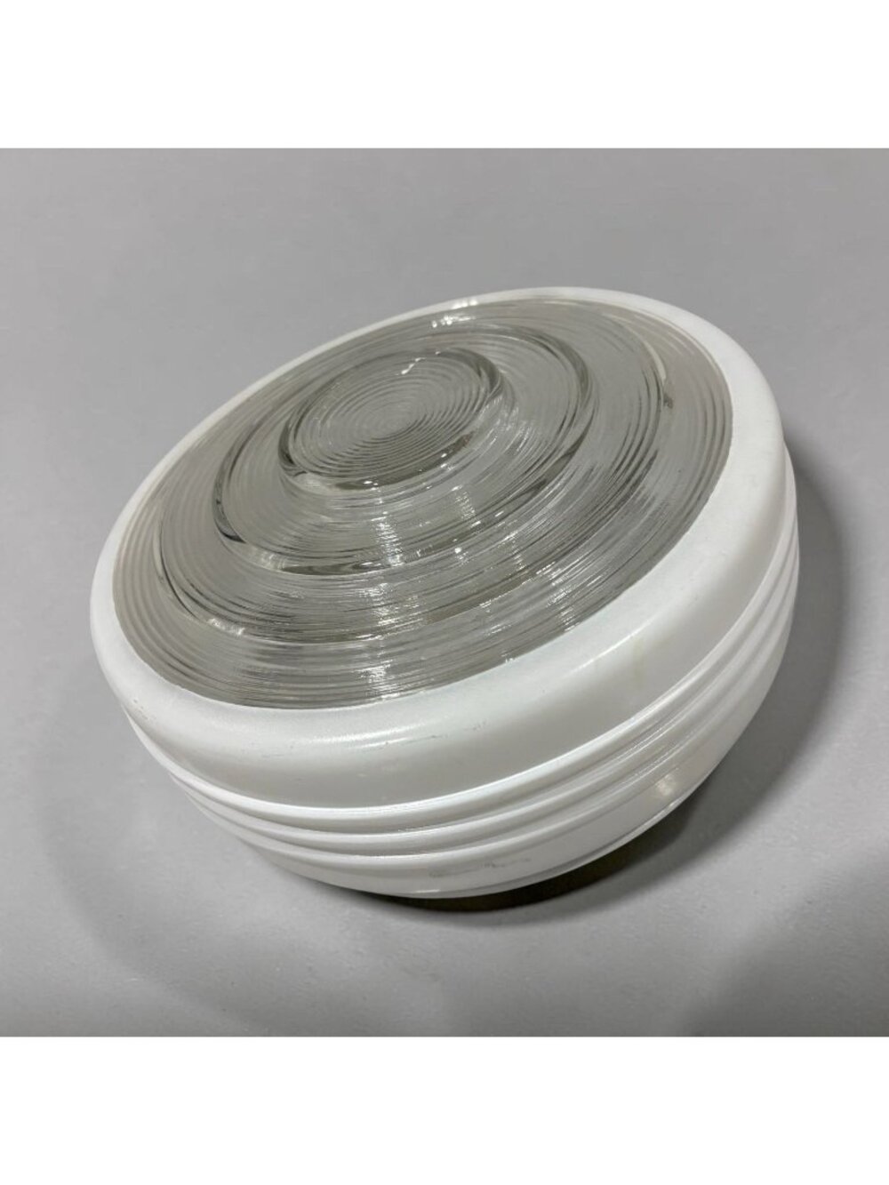 New Vintage 1960s Ceiling Light Cover Some Fixture Glass & White Home Decor